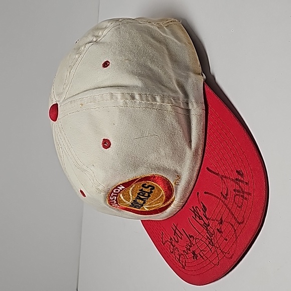 VTG Houston Rockets Basketball Cap Hat NBA Autograph Championship 1993 1994 - Picture 12 of 16